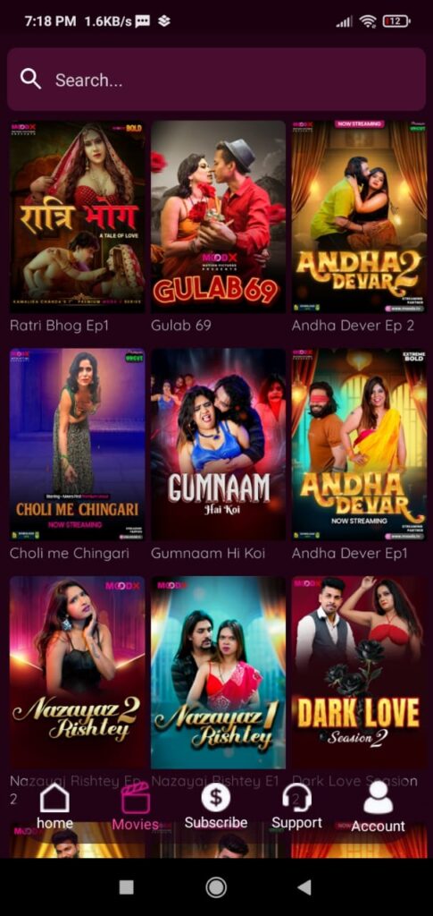 MoodX TV APP Screenshot